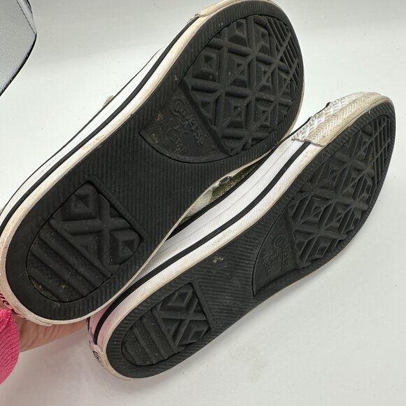 Converse Chuck Taylor All Star Low-Top Sneakers Gold Glitter Girls 2 - Picture 6 of 7